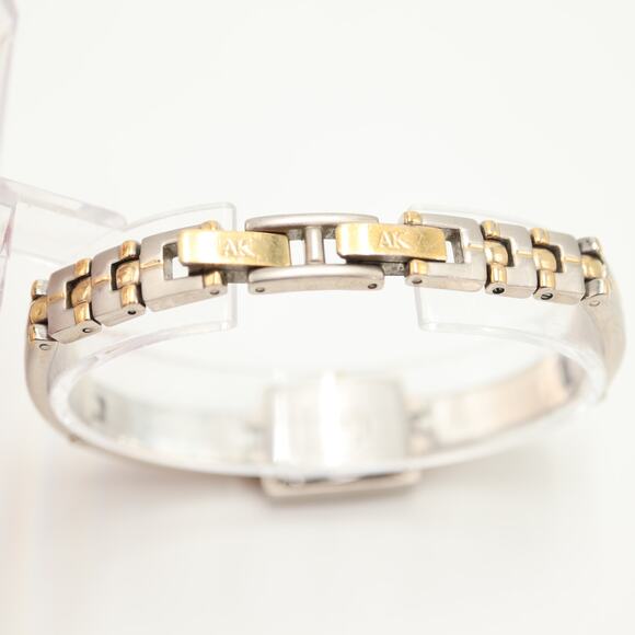 Anne Klein Womens Two Tone Watch 16mm Rectangle Metal Bracelet with New Battery - Picture 13 of 16